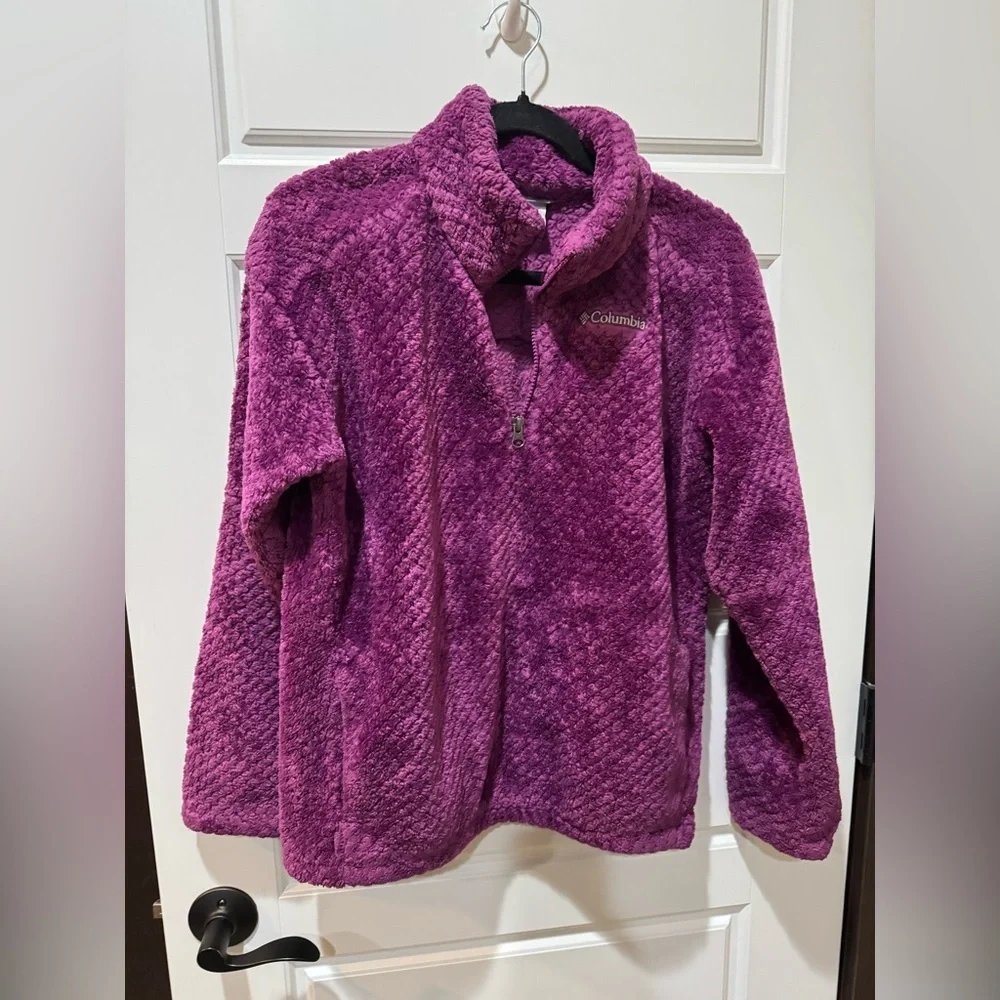 Columbia Kids Fleece Jacket in Purple| Quarter zip